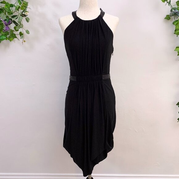 Rag & Bone Black Rowan Draped Dress Size 2 - Picture 2 of 14